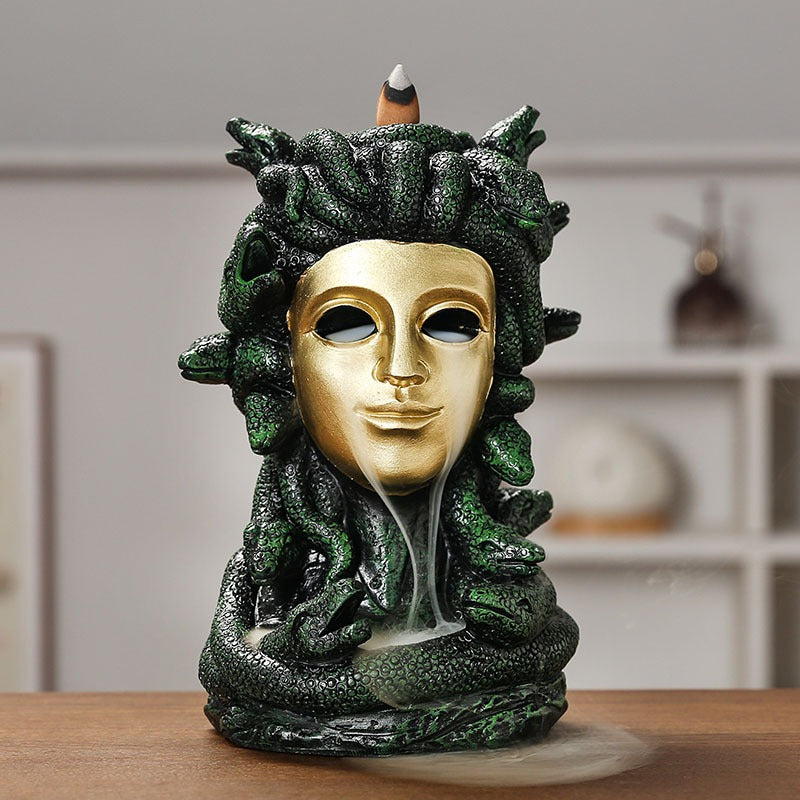 Creative Gorgon Medusa Backflow Incense Burner Decoration