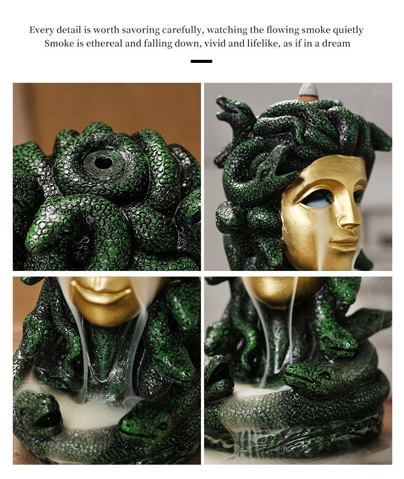 Creative Gorgon Medusa Backflow Incense Burner Decoration