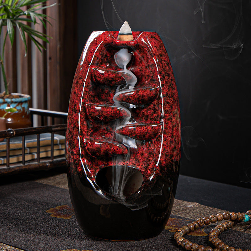 Ceramic Backflow Incense Holder and Burner Waterfall