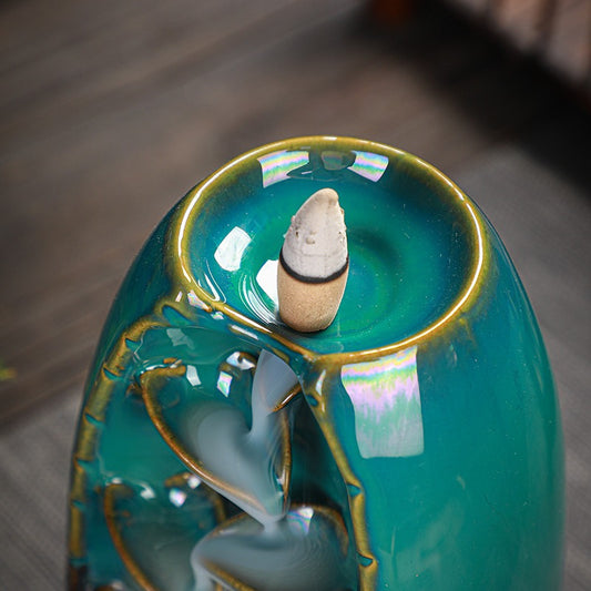 Ceramic Backflow Incense Holder and Burner Waterfall