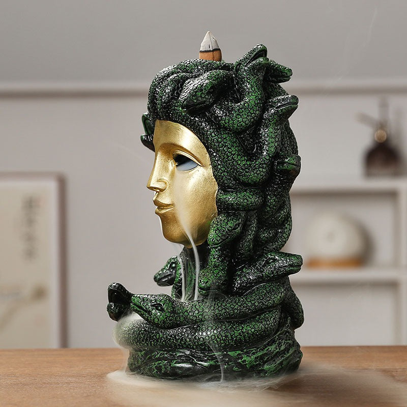 Creative Gorgon Medusa Backflow Incense Burner Decoration