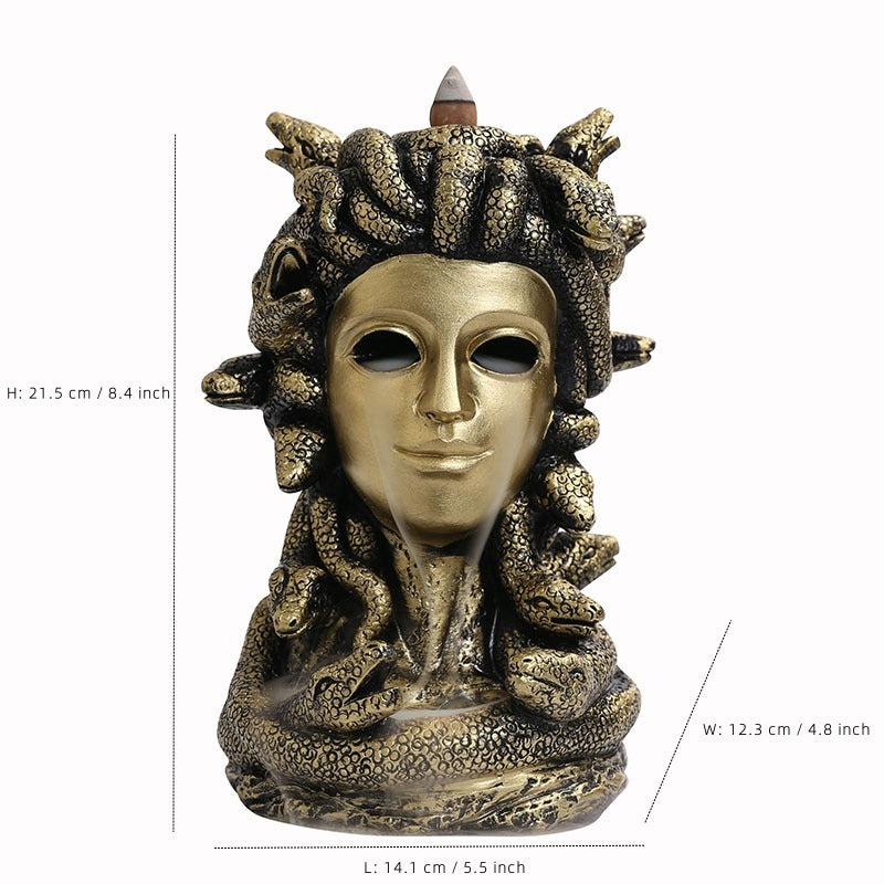 Creative Gorgon Medusa Backflow Incense Burner Decoration