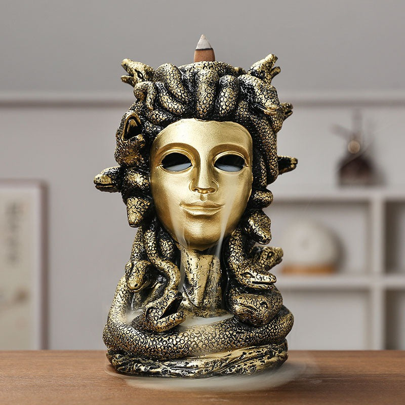 Creative Gorgon Medusa Backflow Incense Burner Decoration