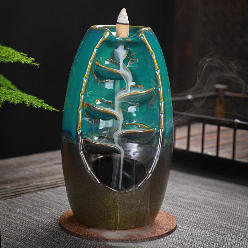 Ceramic Backflow Incense Holder and Burner Waterfall