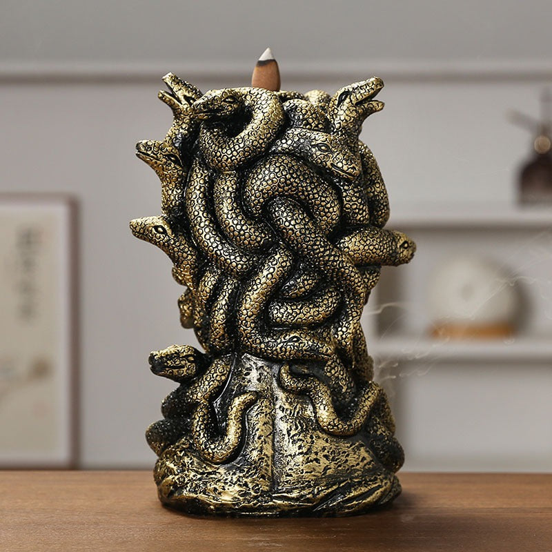 Creative Gorgon Medusa Backflow Incense Burner Decoration
