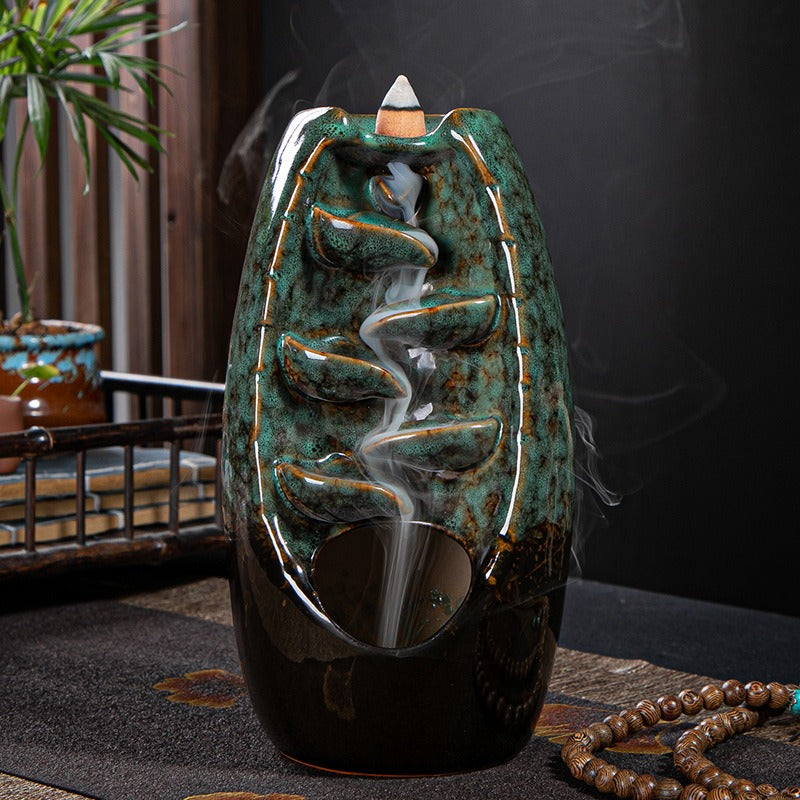 Ceramic Backflow Incense Holder and Burner Waterfall