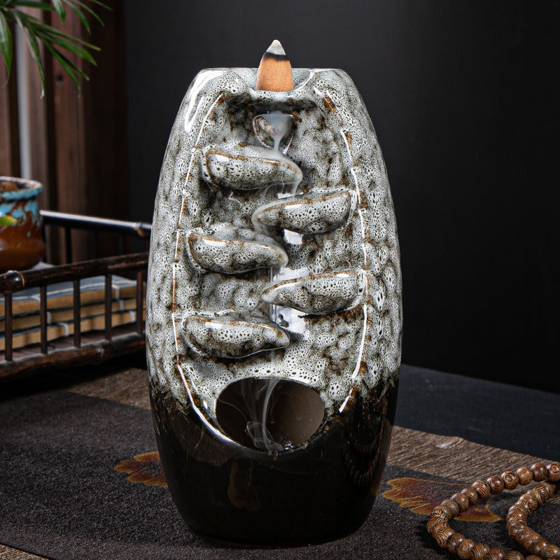 Ceramic Backflow Incense Holder and Burner Waterfall